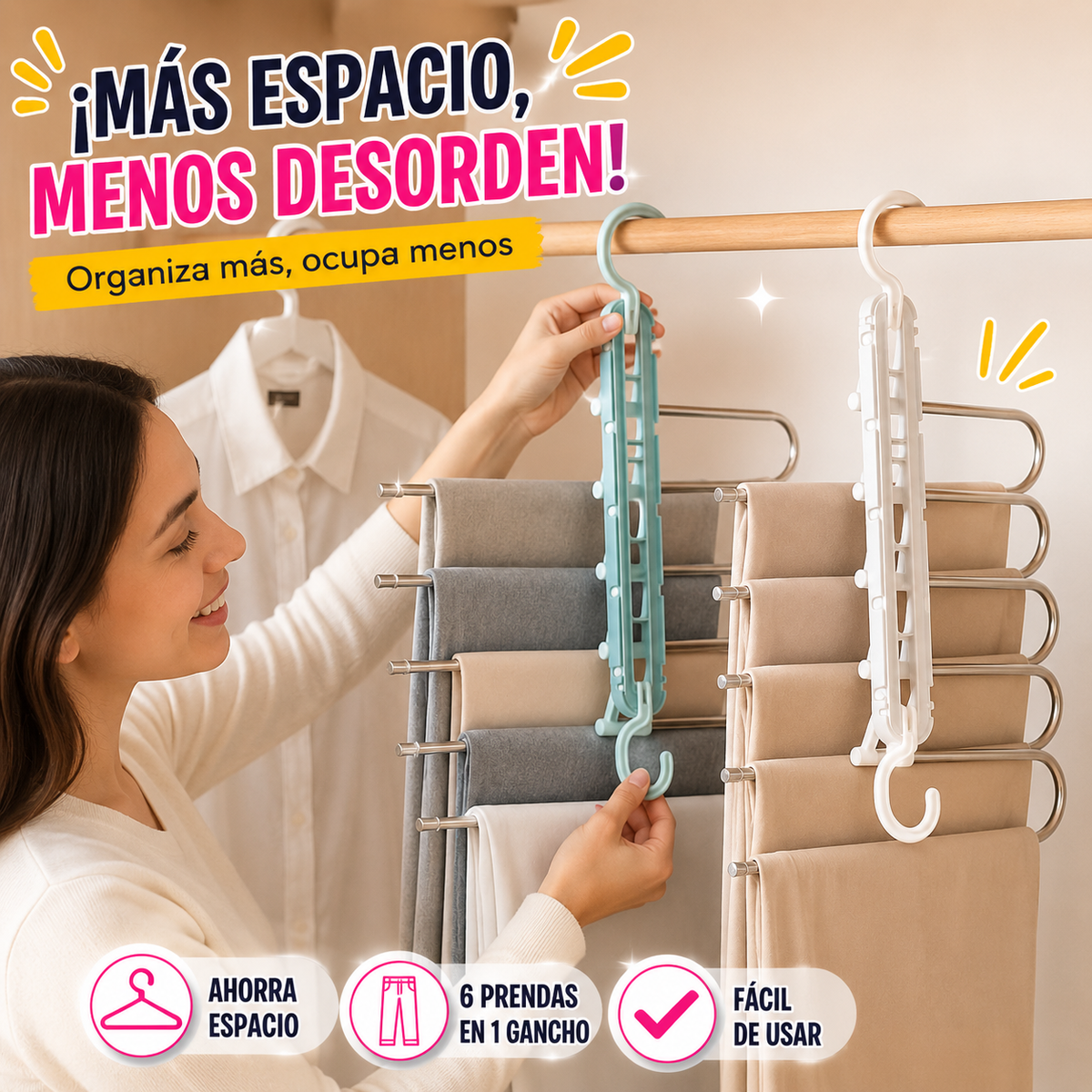 Percha Multifuncional 5 en 1